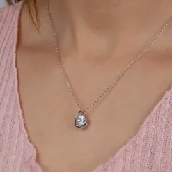 Silver Angel Wings of Protection Necklace