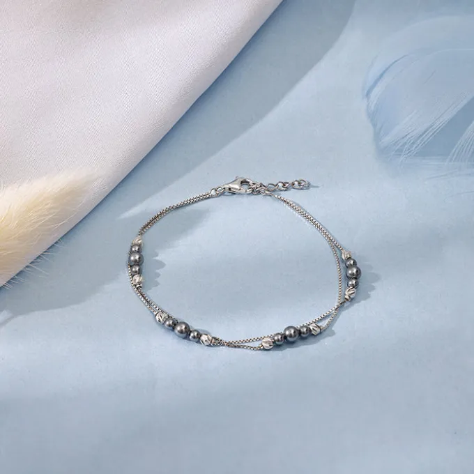 Silver Angelina Pearl Bracelet