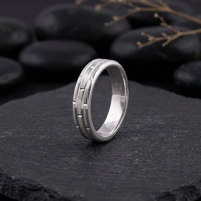 Silver Architect Band For Him (Size 17)