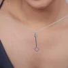 Silver Arrow of Love Necklace