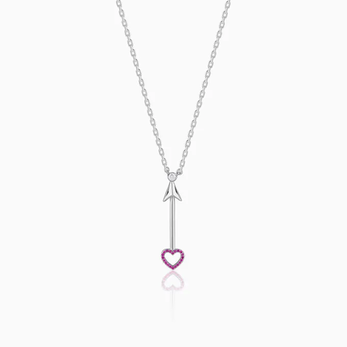 Silver Arrow of Love Necklace