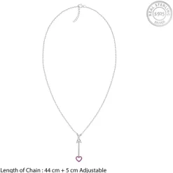 Silver Arrow of Love Necklace