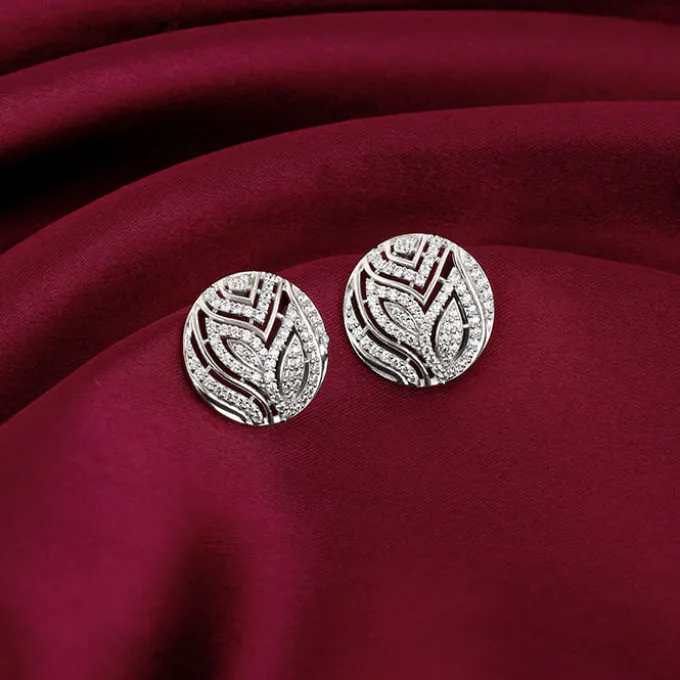 Silver Art Nouveau Earrings