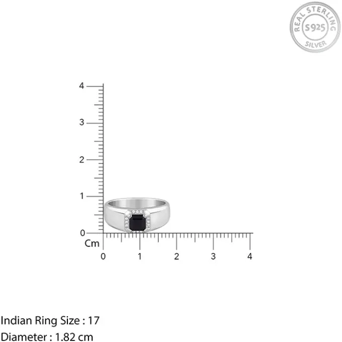 Silver Asphalt Ring For Him