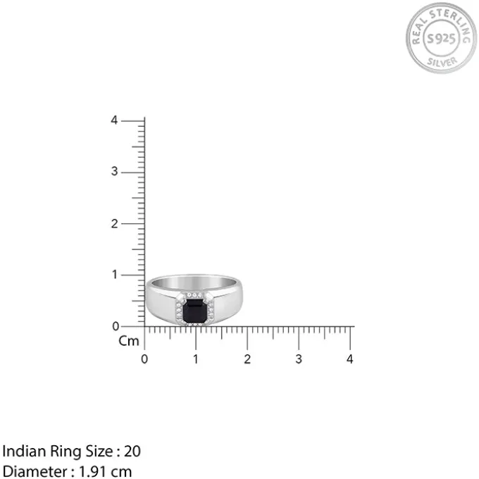 Silver Asphalt Ring For Him