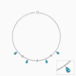 Silver Asterope Anklet