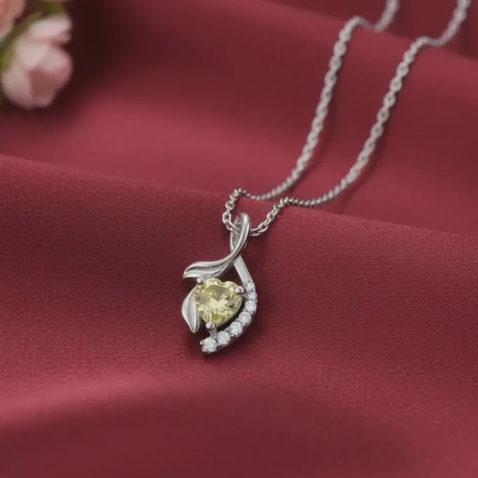 Silver At Last Pendant With Link Chain
