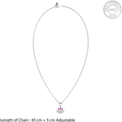 Silver Athena Spark Pendant with Link Chain