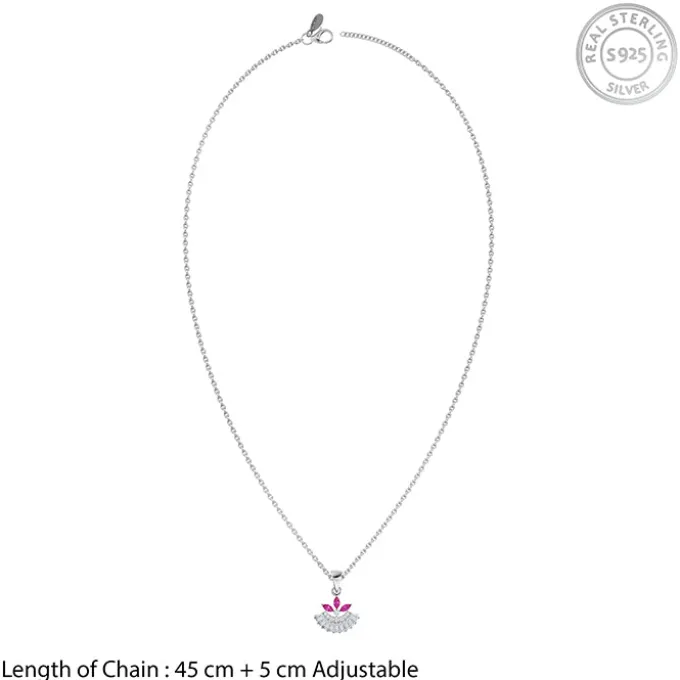 Silver Athena Spark Pendant with Link Chain