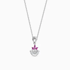 Silver Athena Spark Pendant with Link Chain