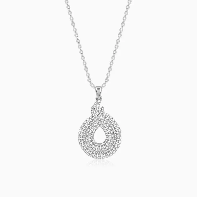 Silver Aurelia Pendant With Link Chain