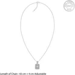 Silver Aurelia Starburst Locket Pendant With Link Chain