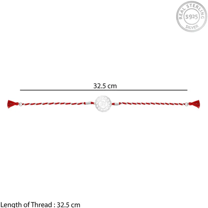 Silver Auspicious Rakhi