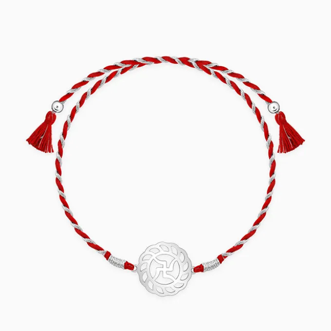 Silver Auspicious Rakhi