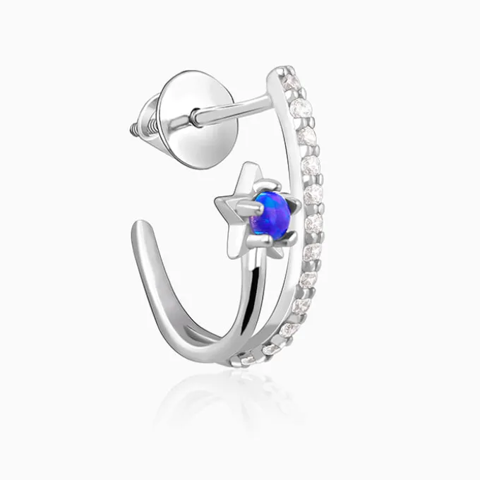 Silver Azure Aura Earrings