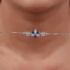 Silver Azure Bloom Bracelet