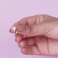 Silver Baby Pink Love Kids Ring