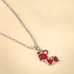Silver Bamby Kids Pendant with Link Chain