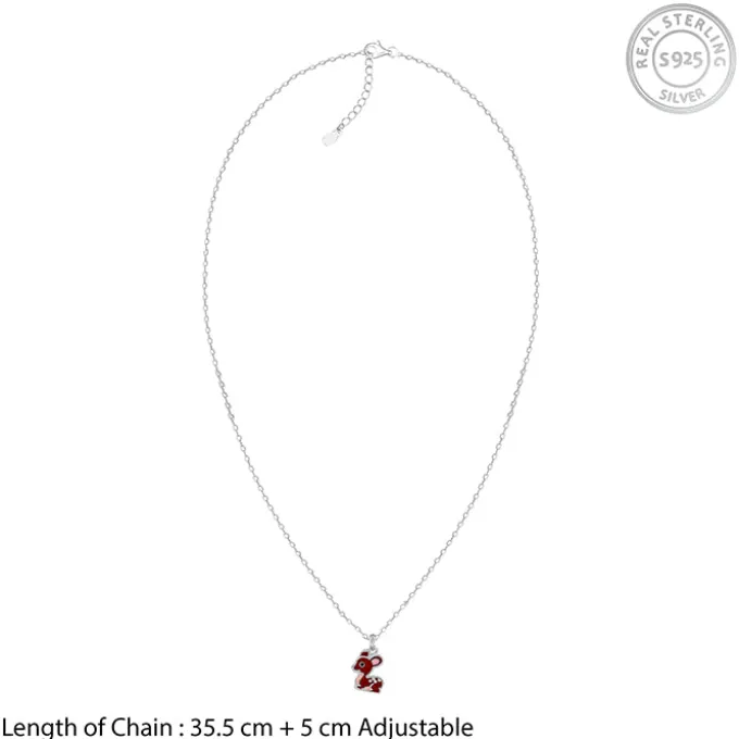 Silver Bamby Kids Pendant with Link Chain