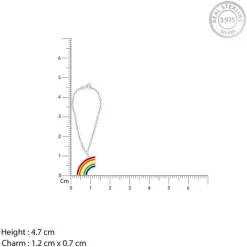 Silver Be A Rainbow Watch Charm