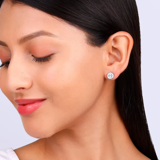 Silver Be The Bloom Earrings
