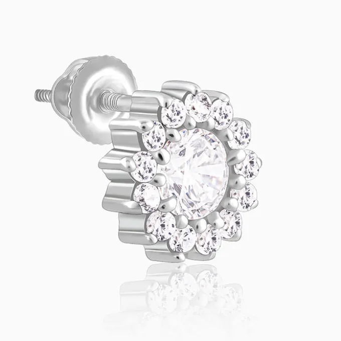 Silver Be The Bloom Earrings