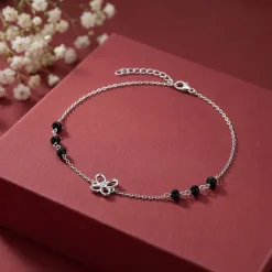 Silver Bead Jasmine Anklet
