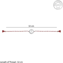 Silver Beaded Om Rakhi