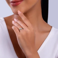 Silver Beautiful Orchid Ring