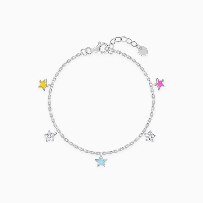 Silver Beautiful Stars Kids Bracelet (2- 8 years)