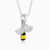 Silver Bee Kids Pendant With Link Chain