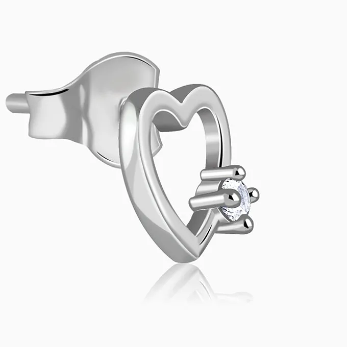 Silver Beloved Stud Earrings