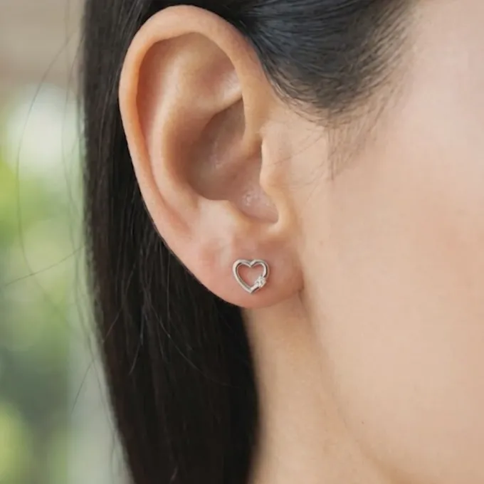Silver Beloved Stud Earrings