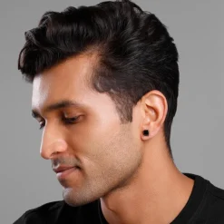 Silver Black Shadow Stud For Him