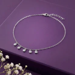 Silver Blanche Anklet