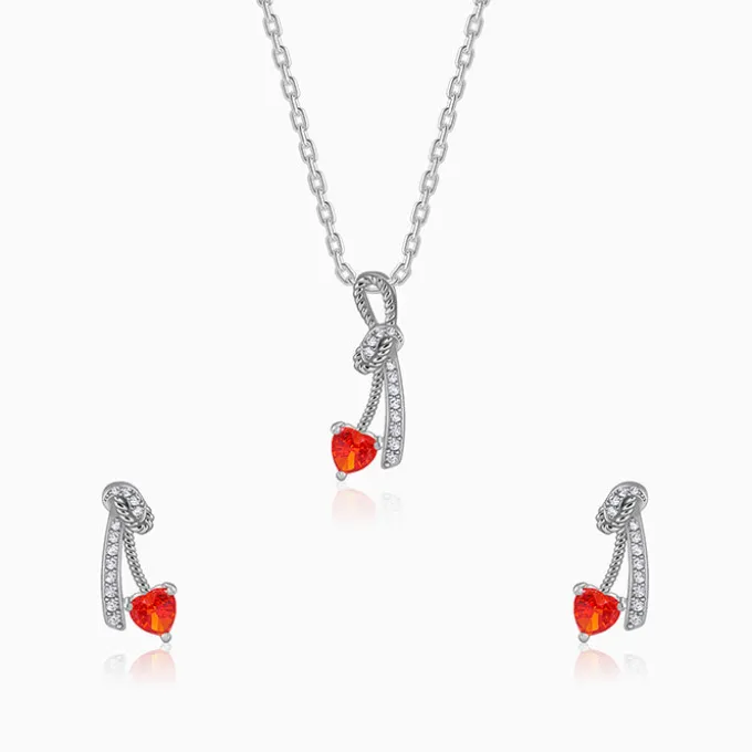 Silver Bleeding Love Set