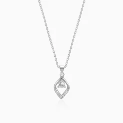 Silver Bling Queen Pendant with Link Chain