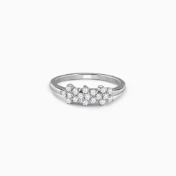 Silver Bloom Cascade Ring