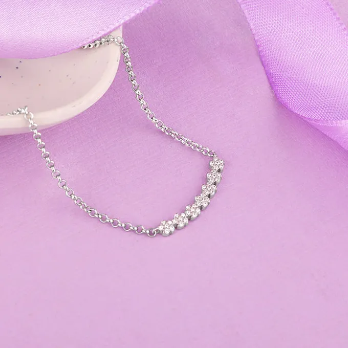 Silver Blooming Flower Necklace