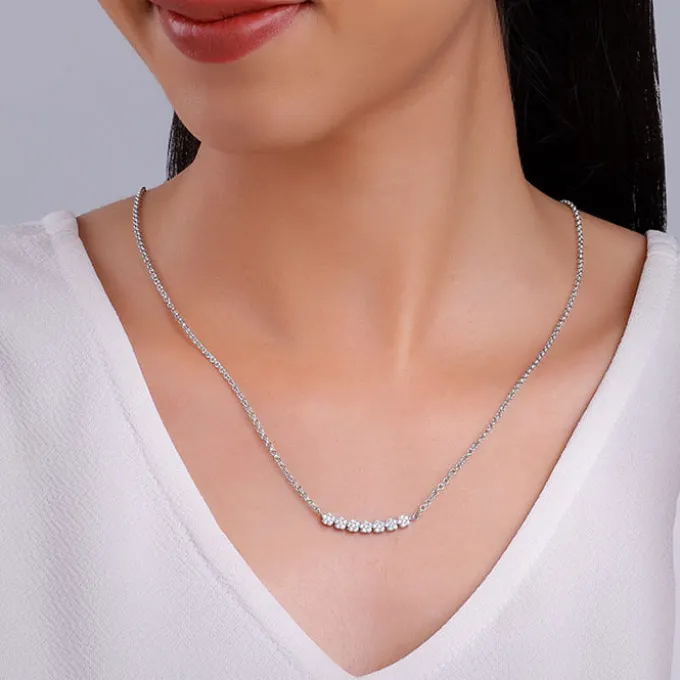 Silver Blooming Flower Necklace