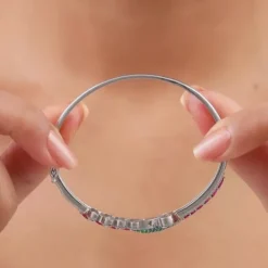Silver Blooming Peacock Bracelet