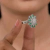 Silver Blossom Blast Ring