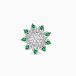 Silver Blossom Blast Ring