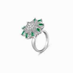 Silver Blossom Blast Ring