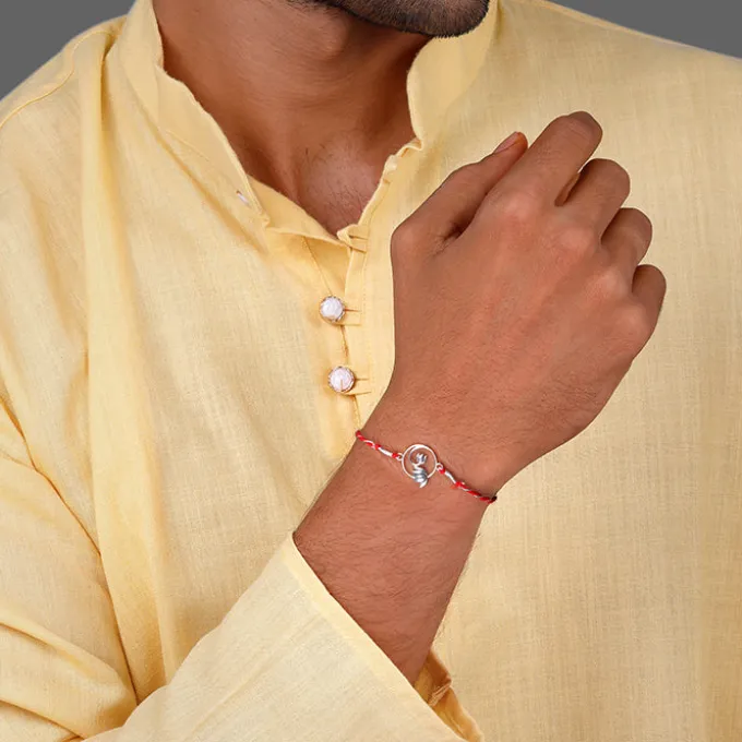 Silver Blossom Bond Rakhi