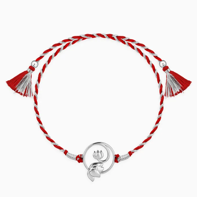 Silver Blossom Bond Rakhi