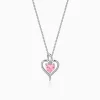 Silver Blush Embrace Pendant With Link Chain