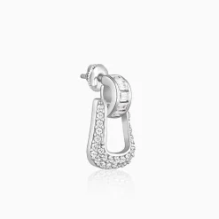 Silver Bold Drop Earrings