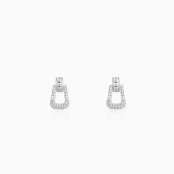 Silver Bold Drop Earrings