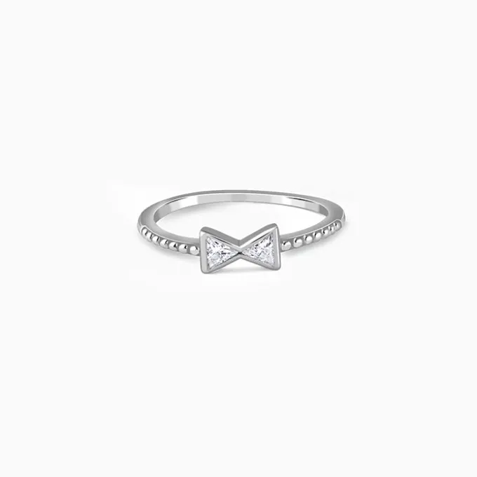 Silver Bow Bliss Ring